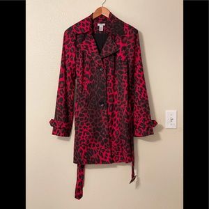 Cheetah print Trench coat